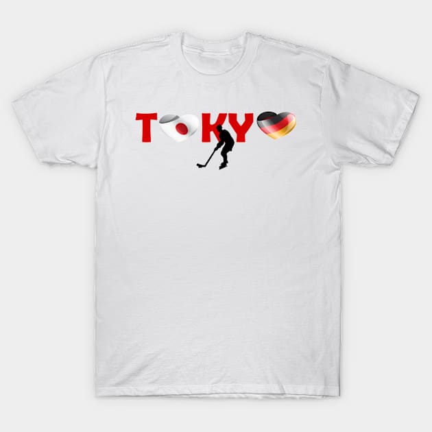 Hockey in Tokyo - team Germany (DE) T-Shirt by ArtDesignDE